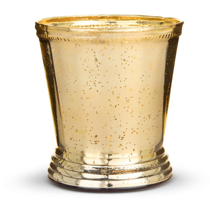 RAZ Imports 5.75" Gold Mercury Glass Amaryllis Christmas Flower Pot