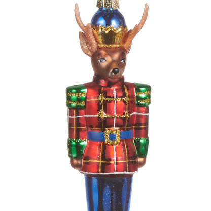 RAZ Imports 6.5" Deer Nutcracker Glass Christmas Ornaments - Set of 3