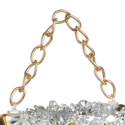 RAZ Imports 3.5" Jeweled Purse with Gold Hardware Glass Christmas Ornament