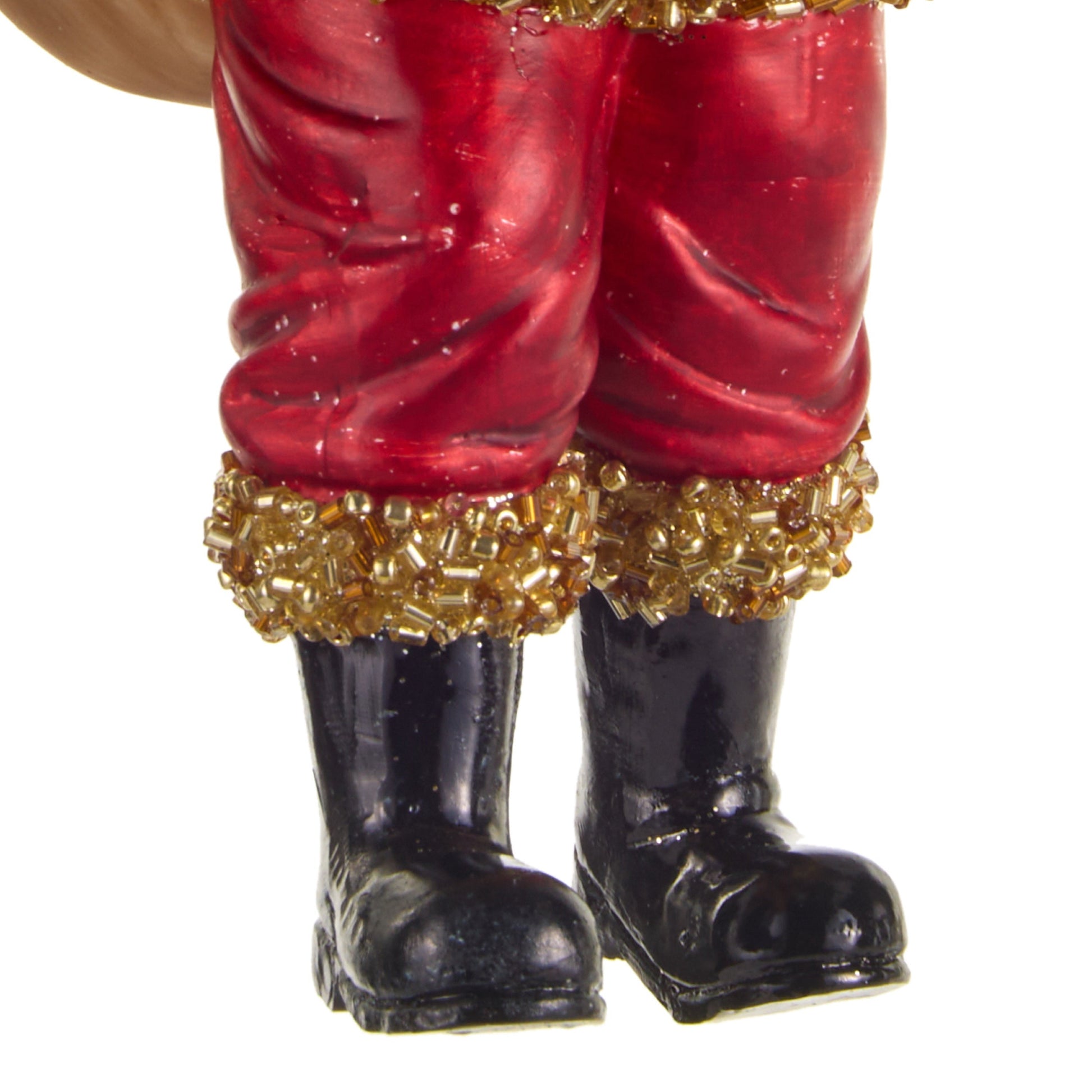 RAZ Imports 7" Santa's Delivery with Presents Glass Christmas Ornament