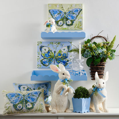 RAZ Imports 23" Premade Blue Hydrangea Spring Wall Basket