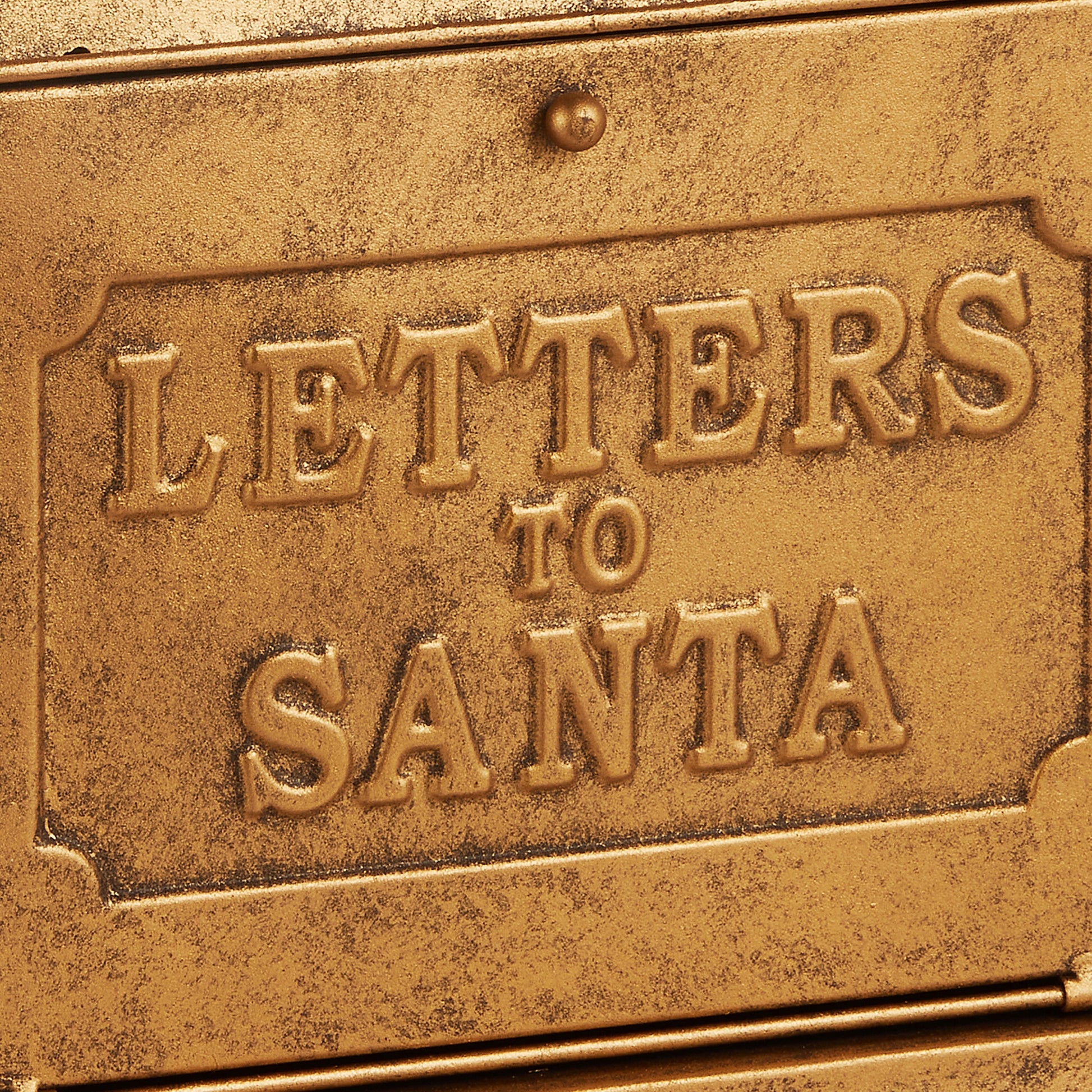 RAZ Imports 9.5" Letters to Santa Gold Metal Mailbox Christmas Decoration