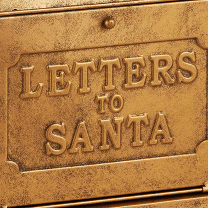 RAZ Imports 9.5" Letters to Santa Gold Metal Mailbox Christmas Decoration