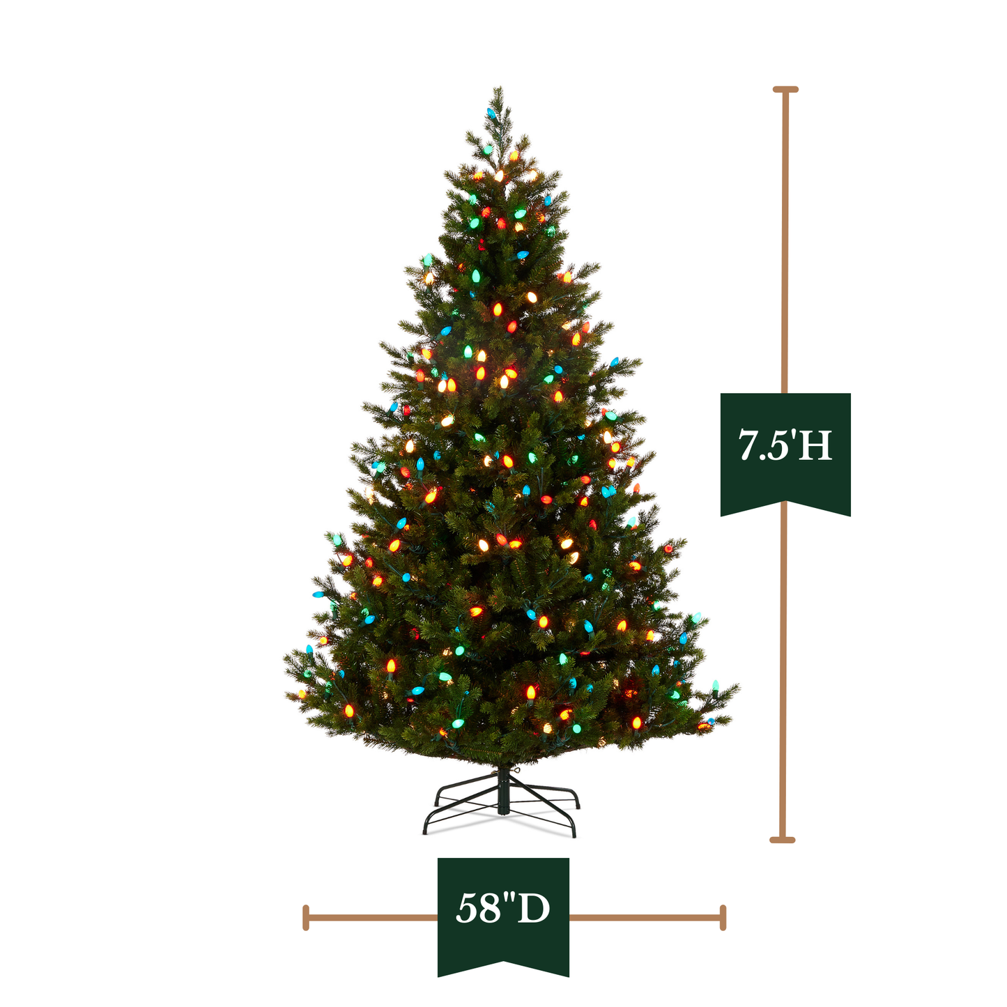 RAZ Imports Vintage Fraser Fir Artificial Christmas Trees with LED C7 Bulbs