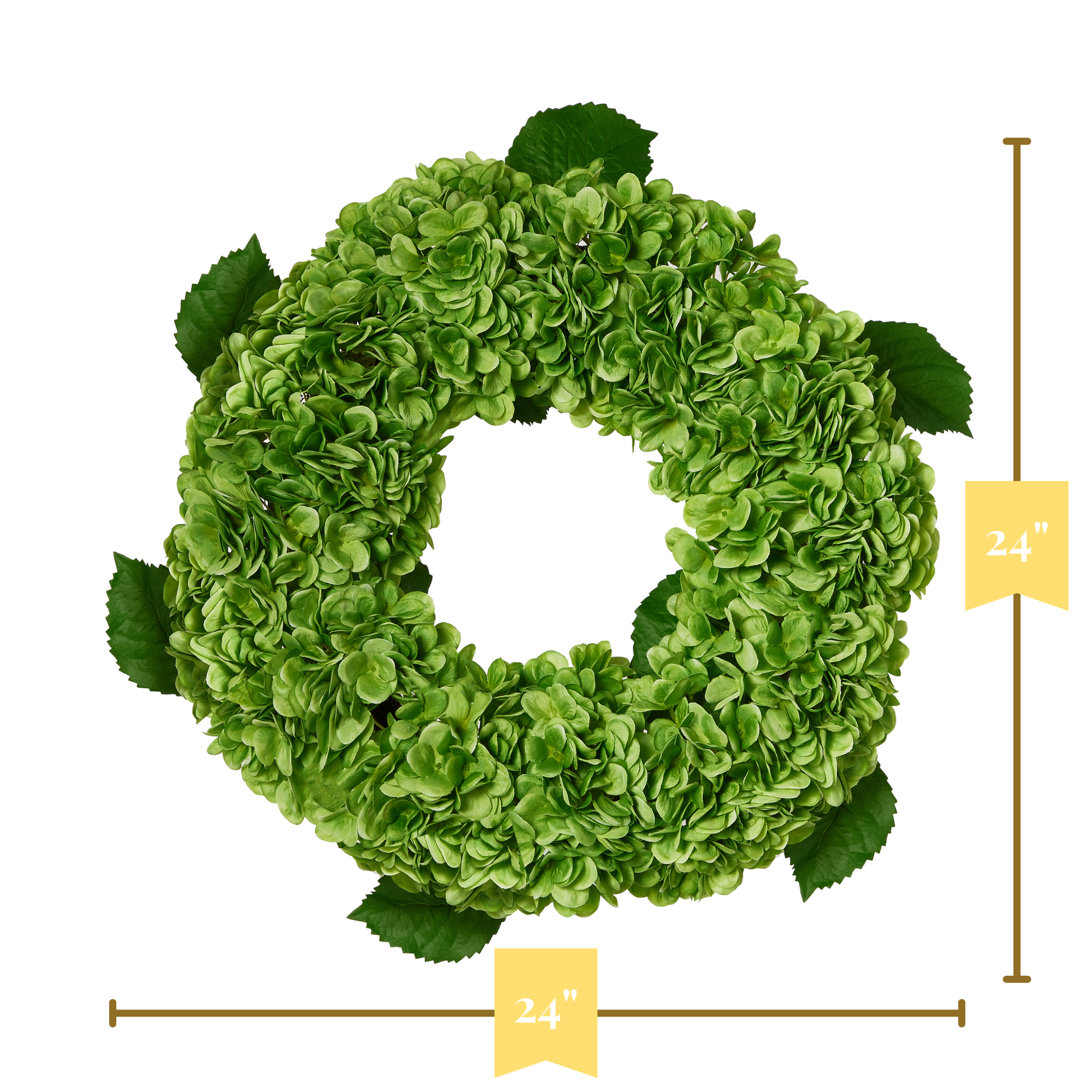 RAZ Imports 24" Lush Green Hydrangea Flower Spring Wreath