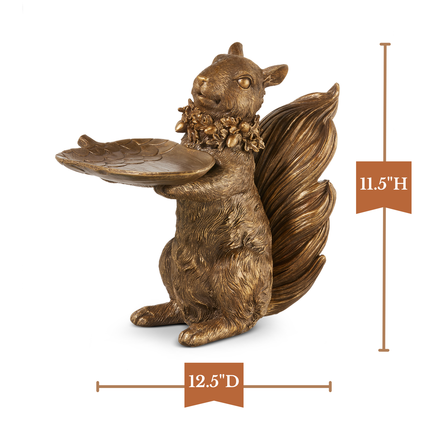 RAZ Imports 12.5" Golden Squirrel Server Thanksgiving Fall Decoration