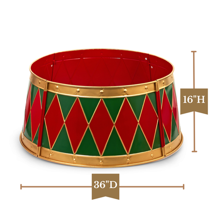 RAZ Imports 36" Nutcracker Drum Christmas Tree Collar
