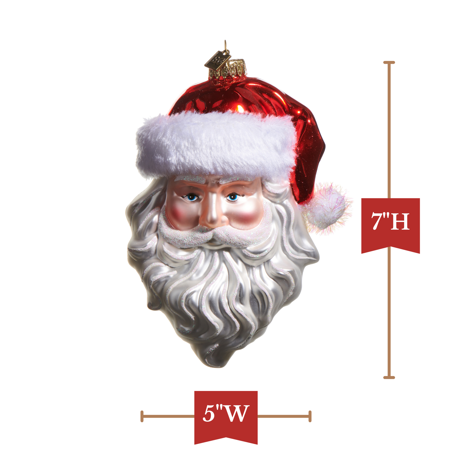 RAZ Imports by Eric Cortina 7" Father Christmas Santa Glass Collectible Christmas Ornament