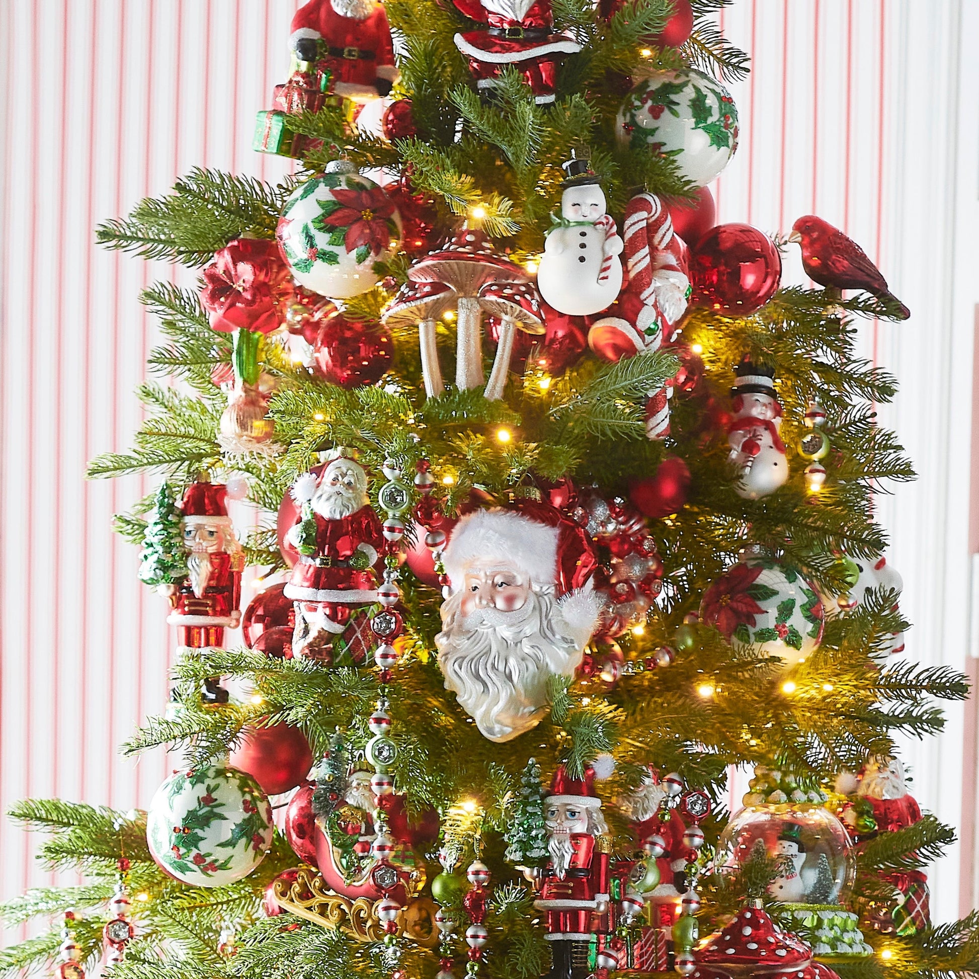 RAZ Imports by Eric Cortina 3.5" Holly Ball Glass Collectible Christmas Ornaments - Set of 2