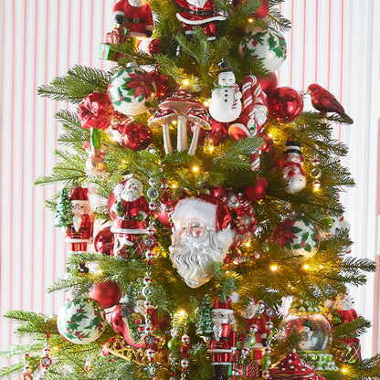 RAZ Imports by Eric Cortina 3.5" Holly Ball Glass Collectible Christmas Ornaments - Set of 2