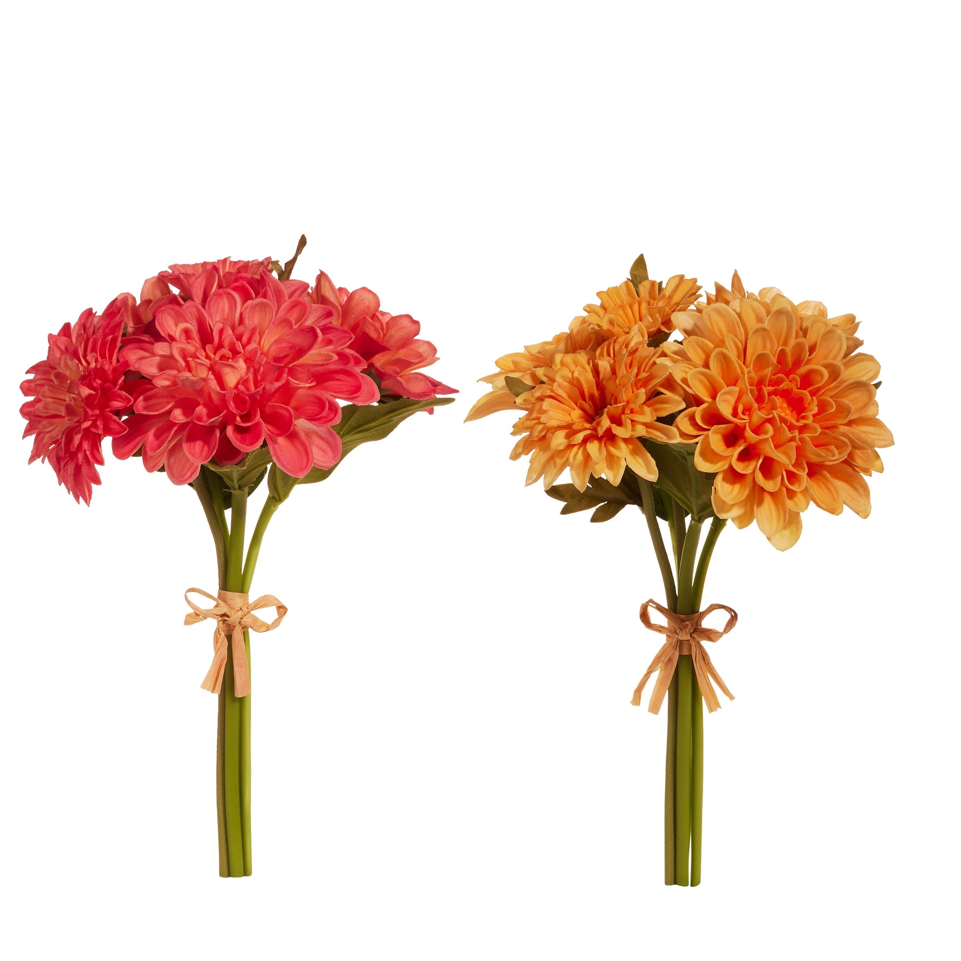 RAZ Imports 11" Real Touch Dahlia Artificial Flowers - 5 Stem Bundle
