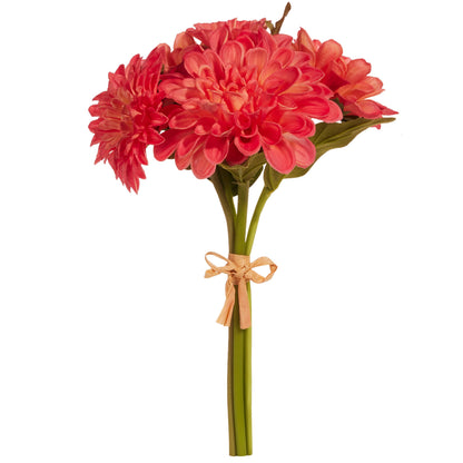 RAZ Imports 11" Real Touch Dahlia Artificial Flowers - 5 Stem Bundle