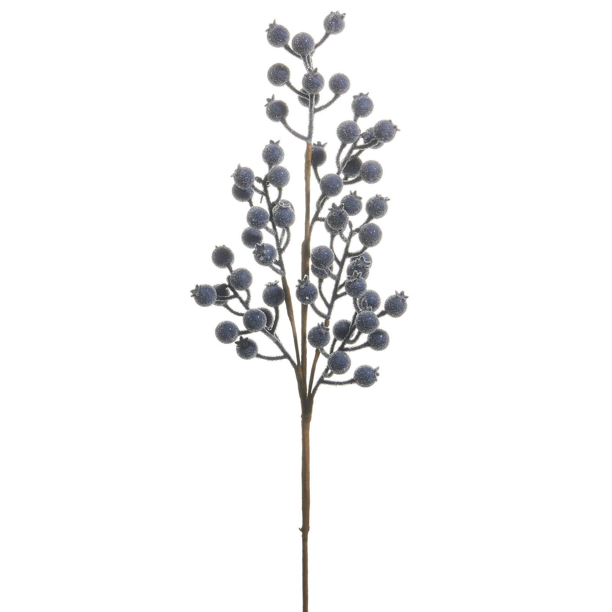 RAZ Imports 26" Iced Blue Berry Decorative Christmas Tree Spray - Set of 8
