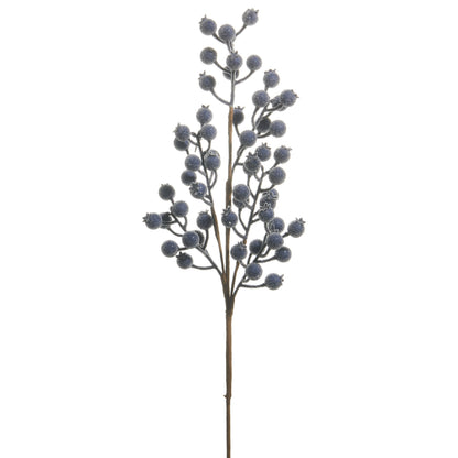 RAZ Imports 26" Iced Blue Berry Decorative Christmas Tree Spray - Set of 8