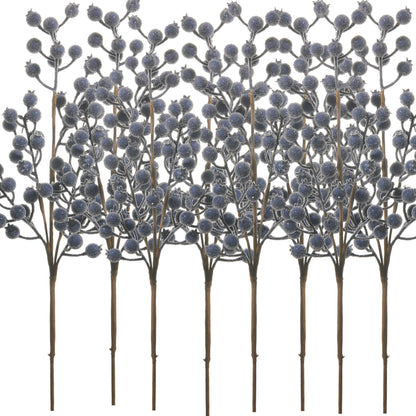 RAZ Imports 26" Iced Blue Berry Decorative Christmas Tree Spray - Set of 8
