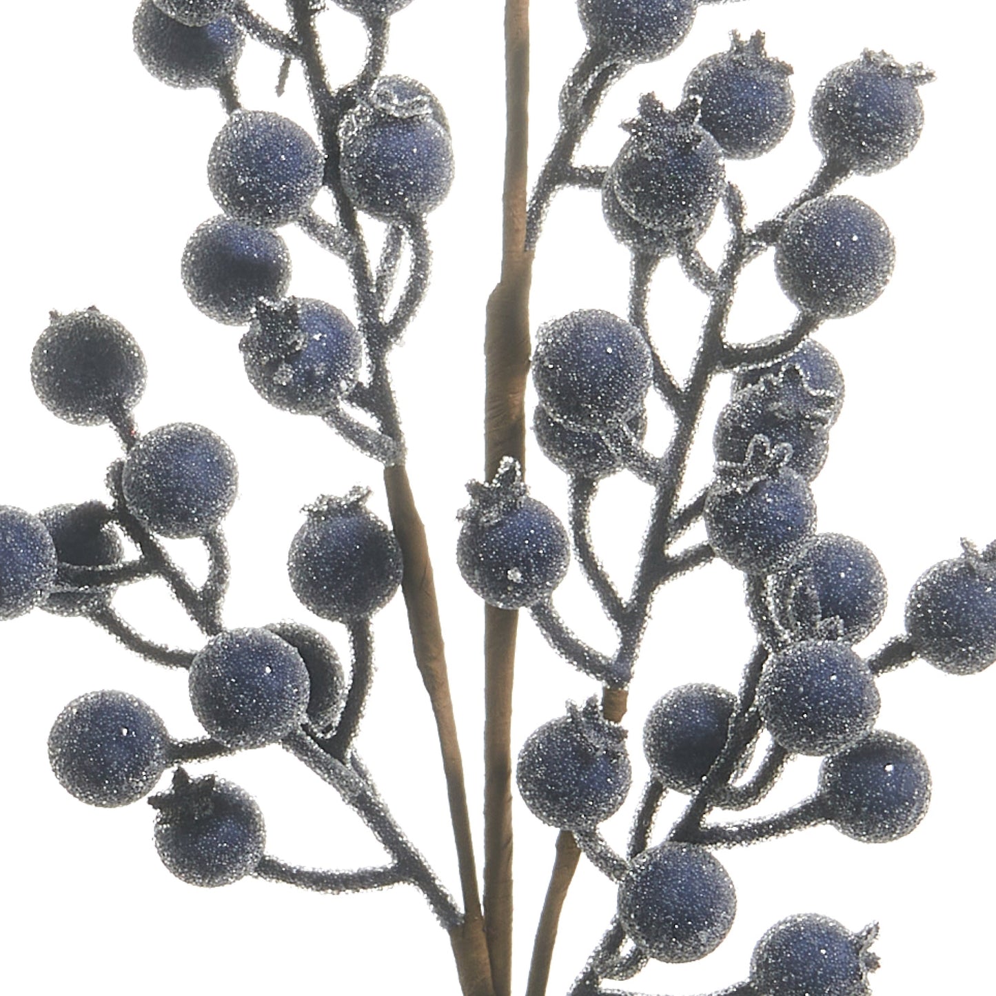 RAZ Imports 26" Iced Blue Berry Decorative Christmas Tree Spray - Set of 8