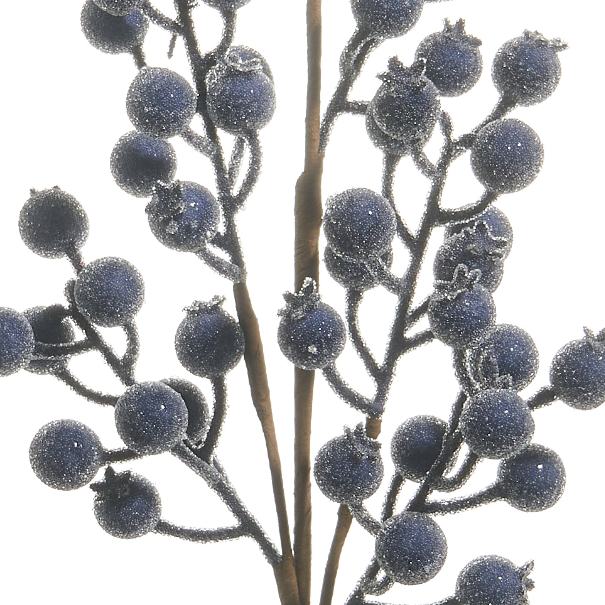 RAZ Imports 26" Iced Blue Berry Decorative Christmas Tree Spray - Set of 8