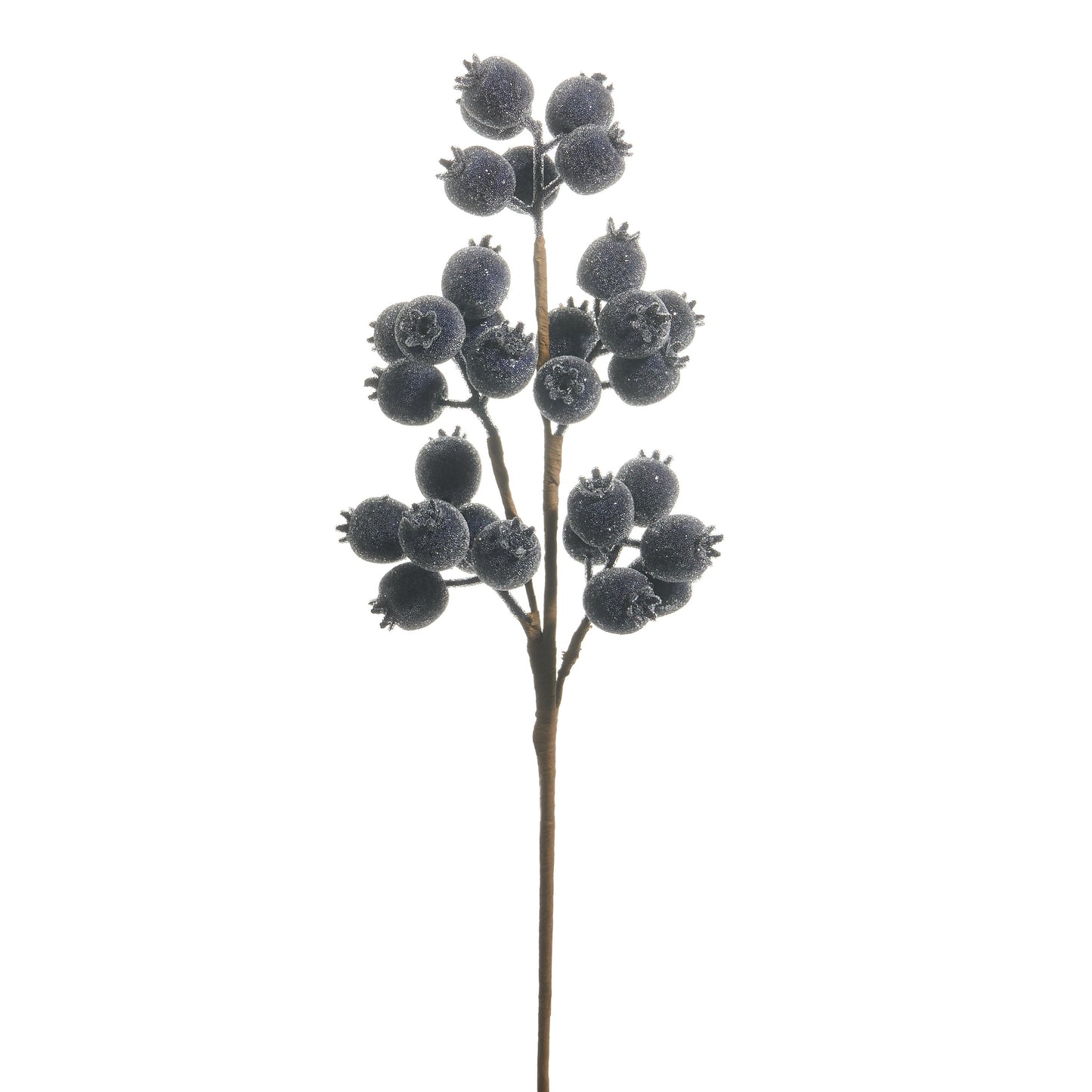 RAZ Imports 21" Iced Blue Berry Pod Decorative Christmas Tree Spray - Set of 12