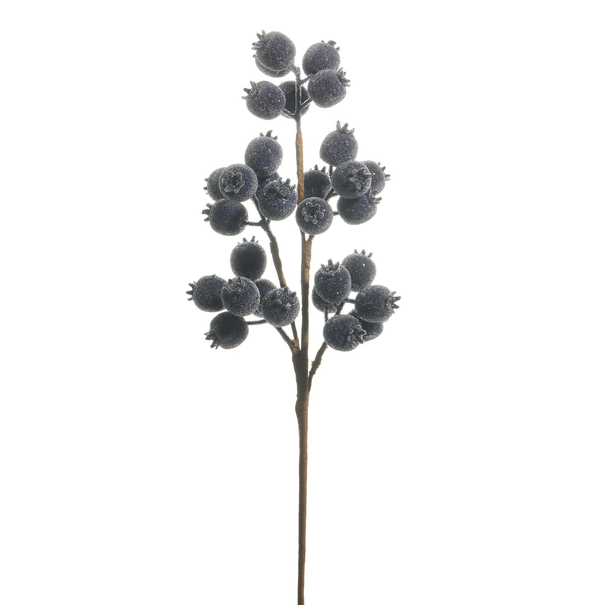 RAZ Imports 21" Iced Blue Berry Pod Decorative Christmas Tree Spray - Set of 12