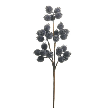 RAZ Imports 21" Iced Blue Berry Pod Decorative Christmas Tree Spray - Set of 12