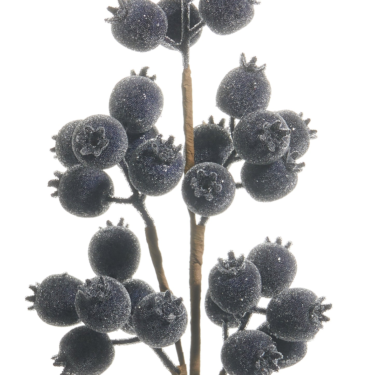RAZ Imports 21" Iced Blue Berry Pod Decorative Christmas Tree Spray - Set of 12