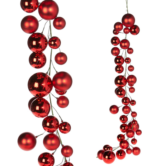 RAZ Imports 4' Shatter-Resistant Large Ball Ornament Christmas Garland