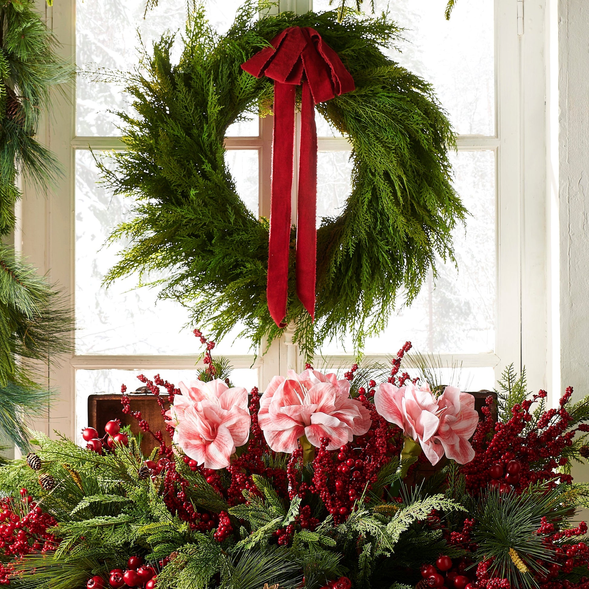 RAZ Imports 19" Real Touch Amaryllis Bulb Christmas Flower