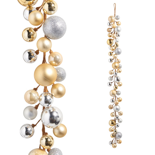 RAZ Imports 4' Shatter-Resistant Small Ball Ornament Christmas Garland