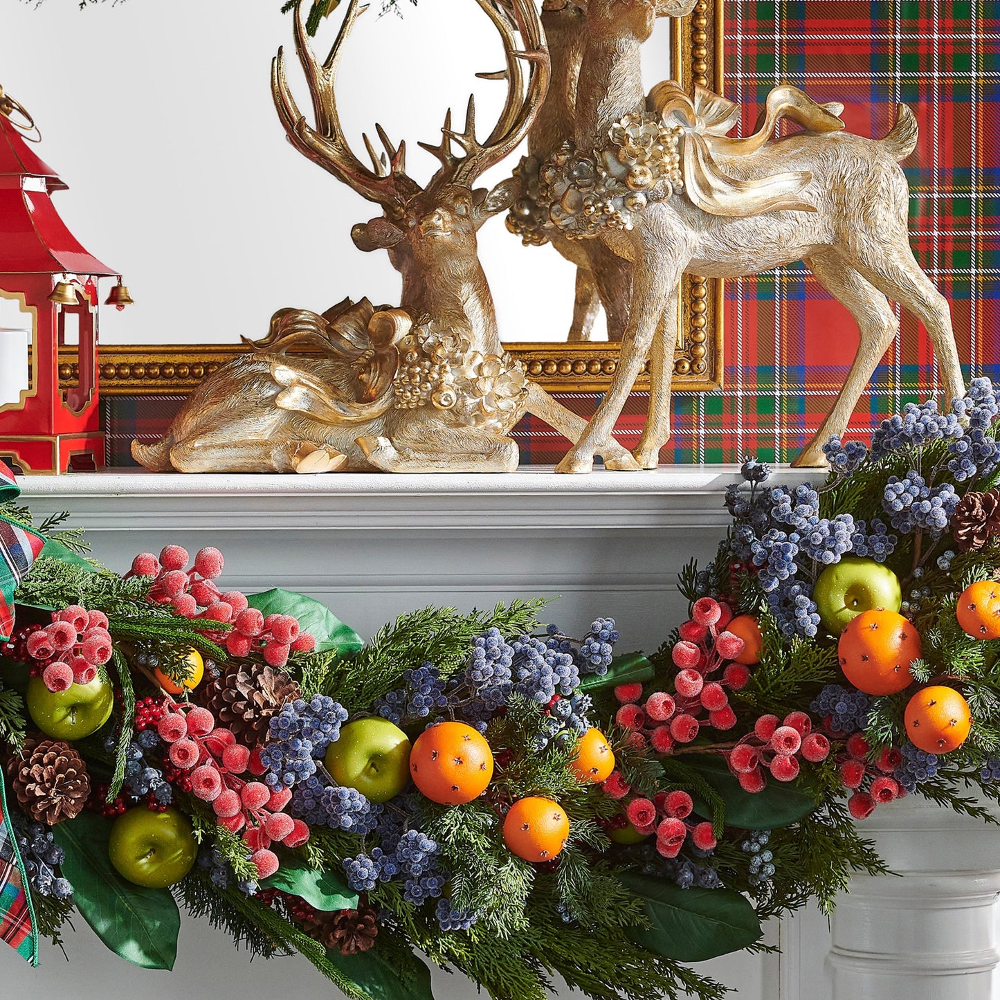 RAZ Imports 27" Iced Blue Berry Cluster Decorative Christmas Tree Spray - Set of 6