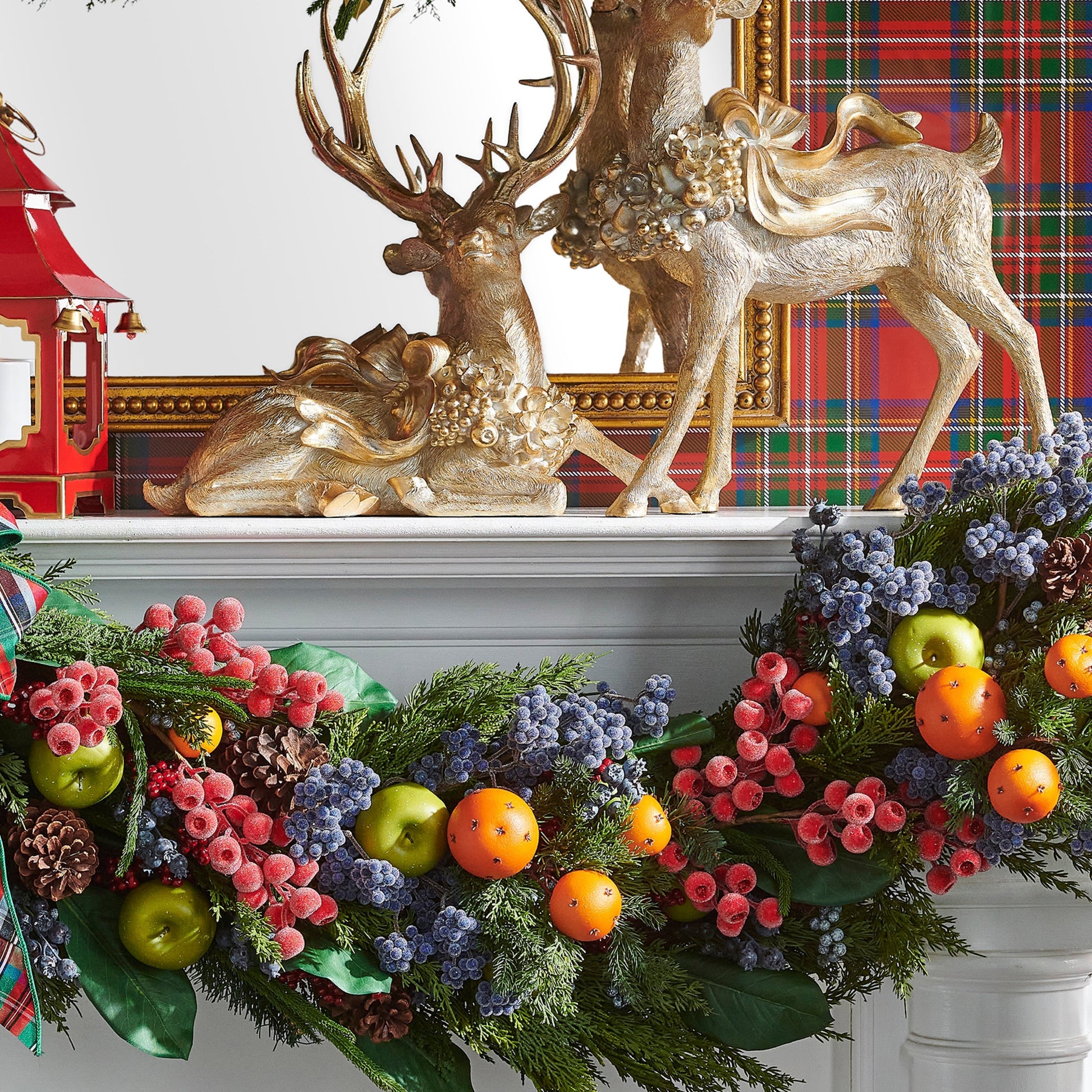 RAZ Imports 27" Iced Blue Berry Cluster Decorative Christmas Tree Spray - Set of 6