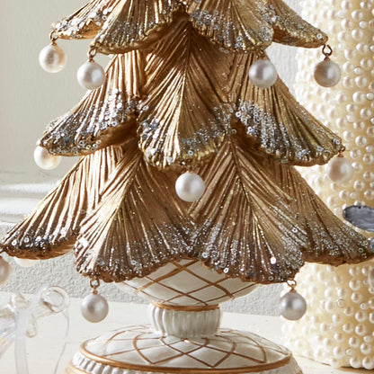 RAZ Imports 18" Glittered Gold Pearl Ornament Christmas Tree Christmas Decoration