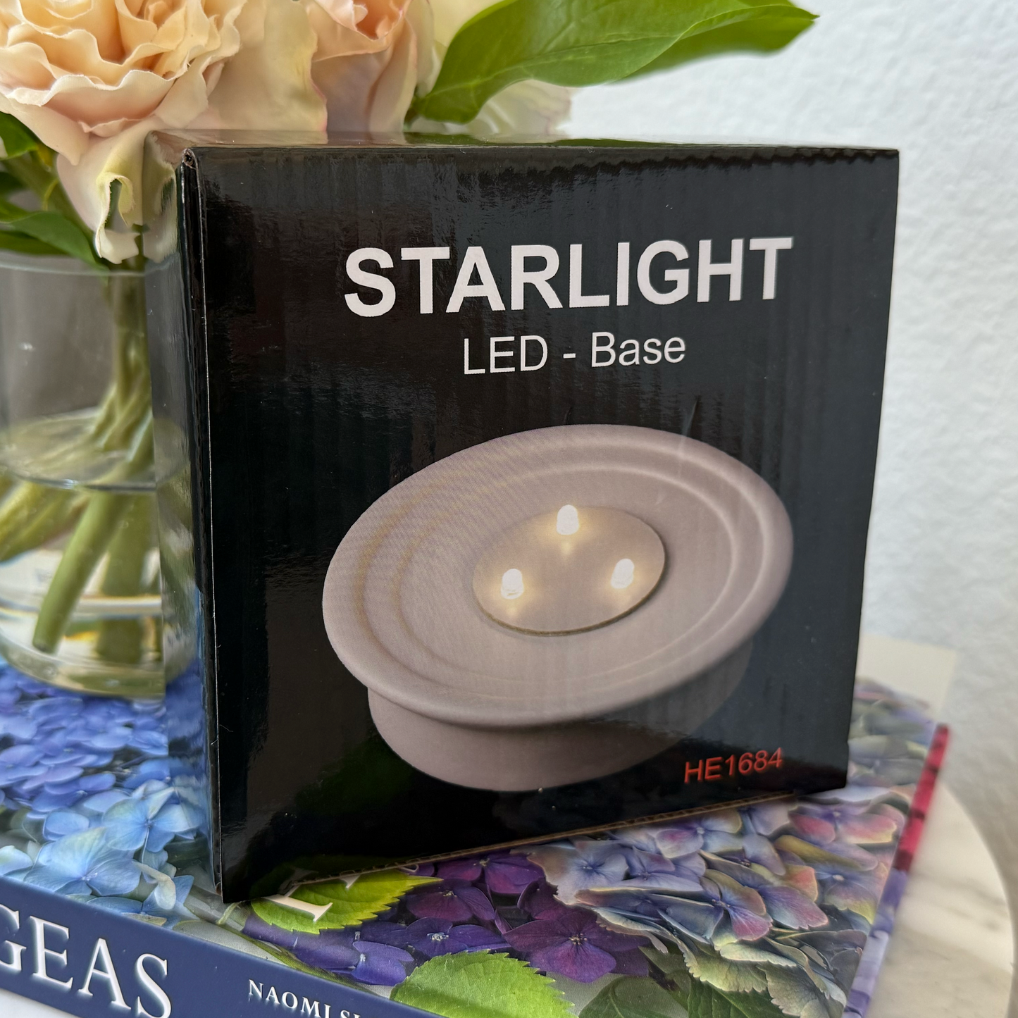 Starlight Porcelain Votive Light LED Lighted Base for Glowing Candle Holder Porcelain Domes