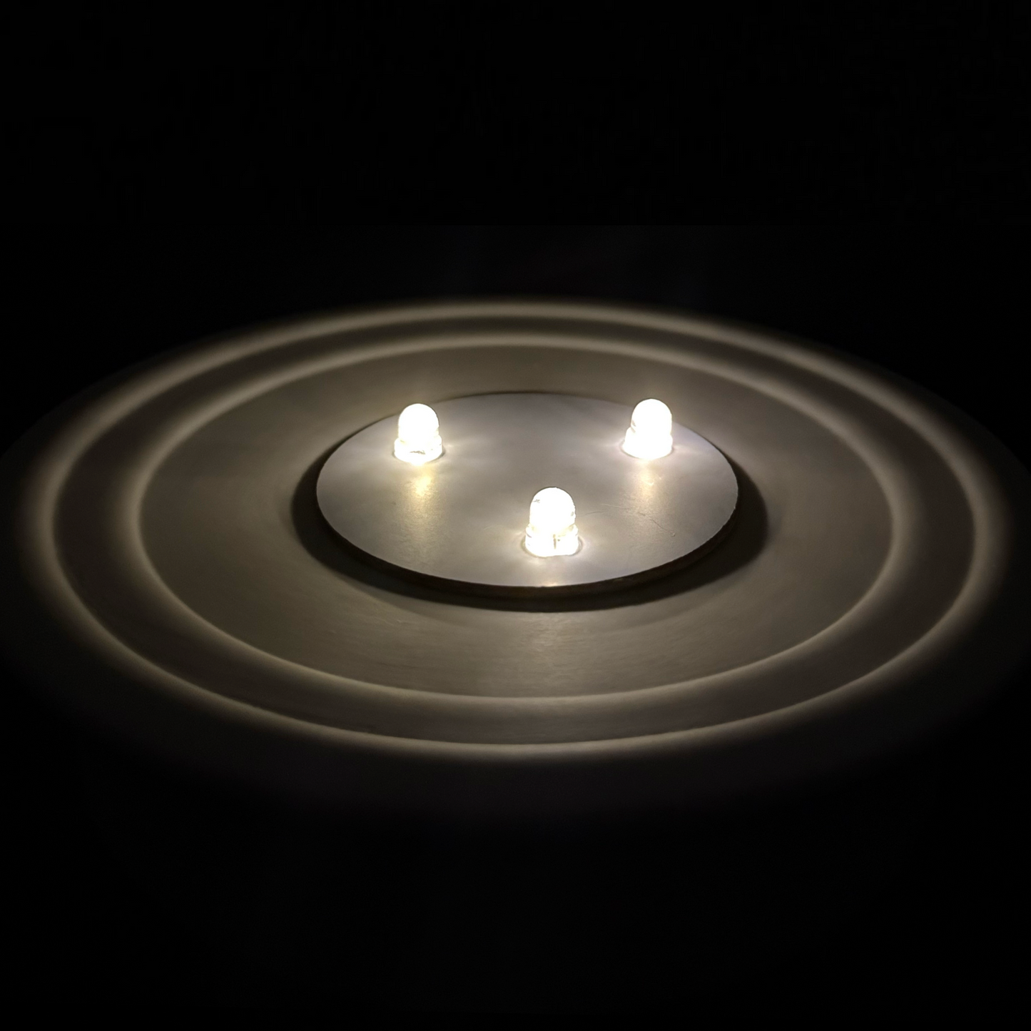 Starlight Porcelain Votive Light LED Lighted Base for Glowing Candle Holder Porcelain Domes