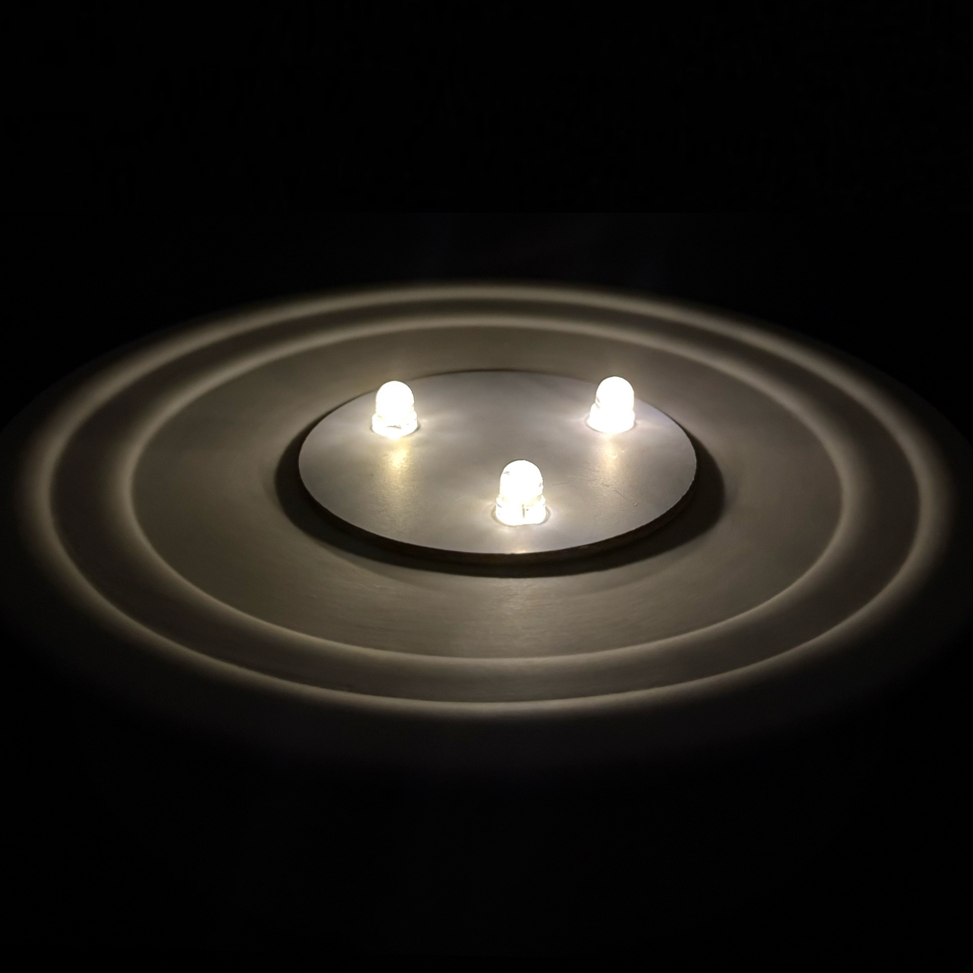 Starlight Porcelain Votive Light LED Lighted Base for Glowing Candle Holder Porcelain Domes