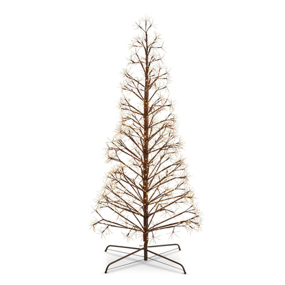 Starburst Pre-Lit Brown Artificial Christmas Tree with Warm White Twinkling LED Lights by RAZ Imports