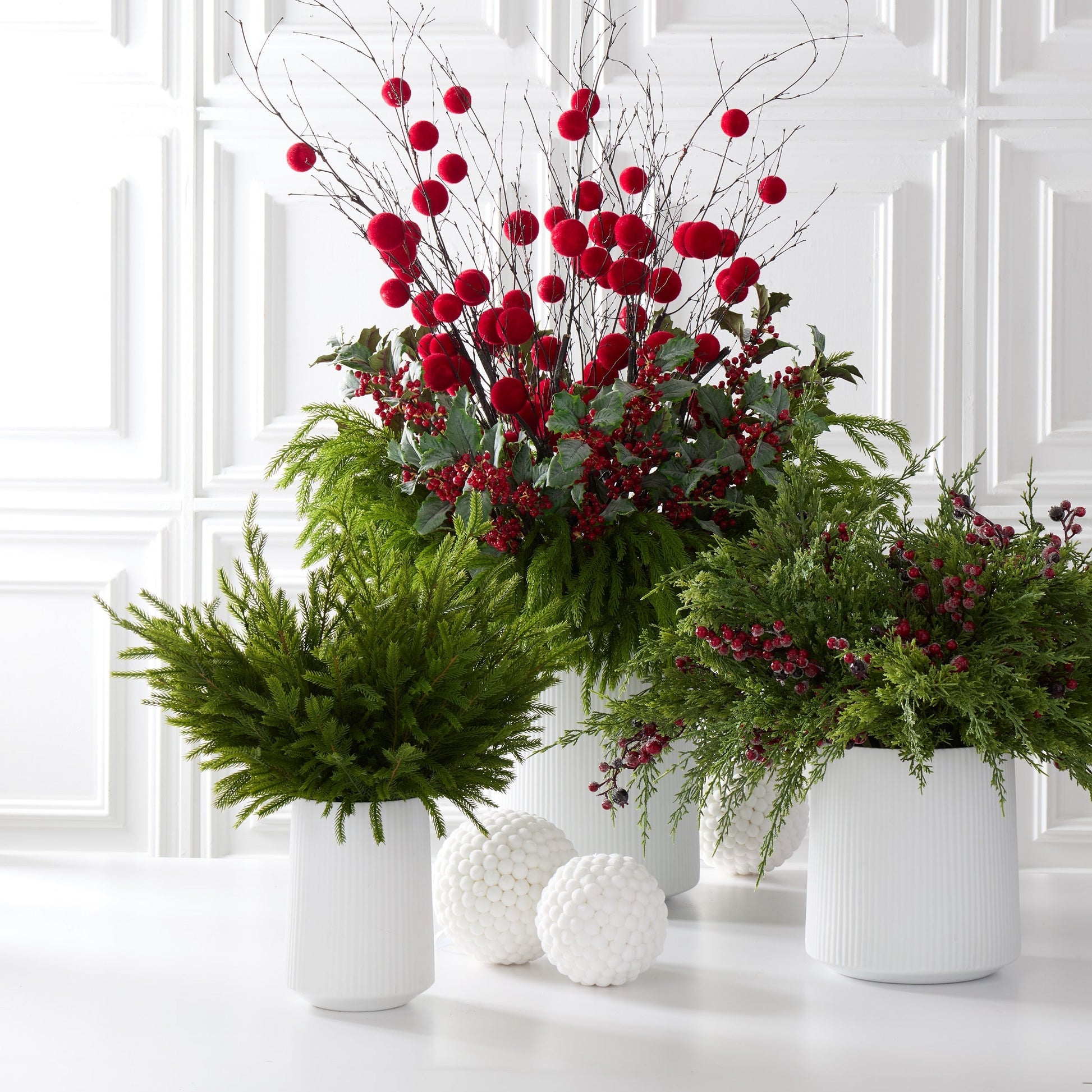 K&K Interiors 19" Norfolk Pine Real Touch Christmas Tree Spray