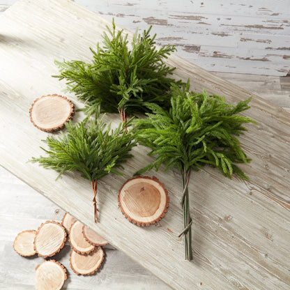 K&K Interiors 19" Norfolk Pine Real Touch Christmas Tree Spray