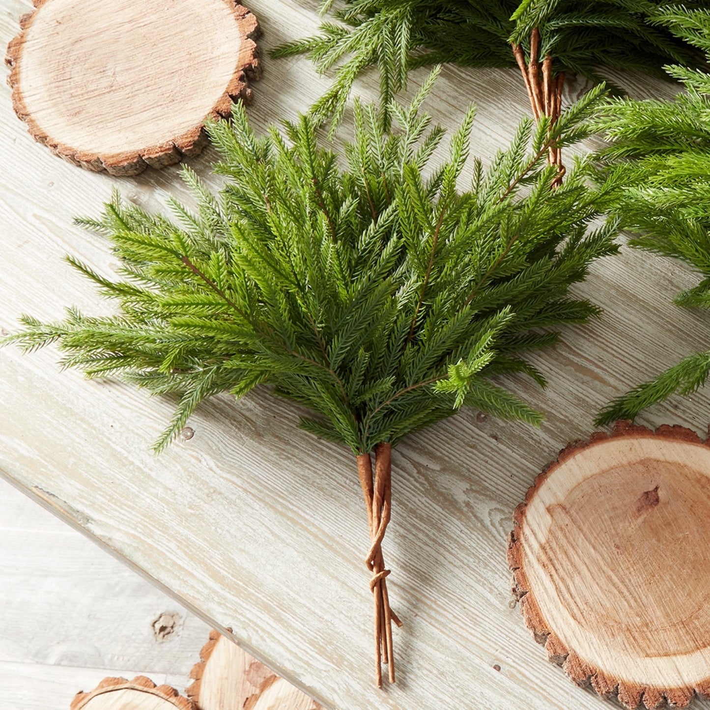K&K Interiors 19" Norfolk Pine Real Touch Christmas Tree Spray