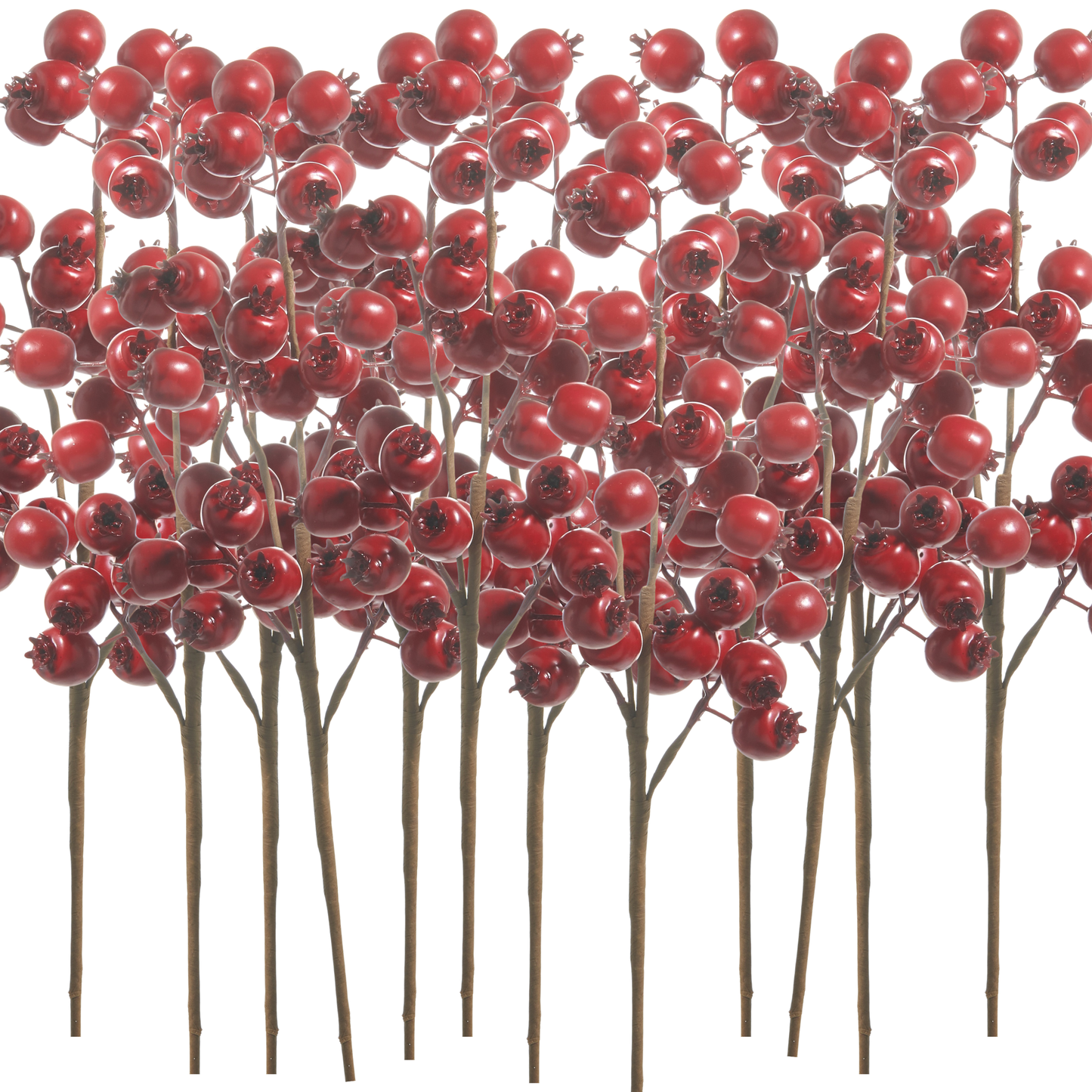 RAZ Imports 21" Matte Red Berry Pod Decorative Christmas Tree Spray - Set of 12