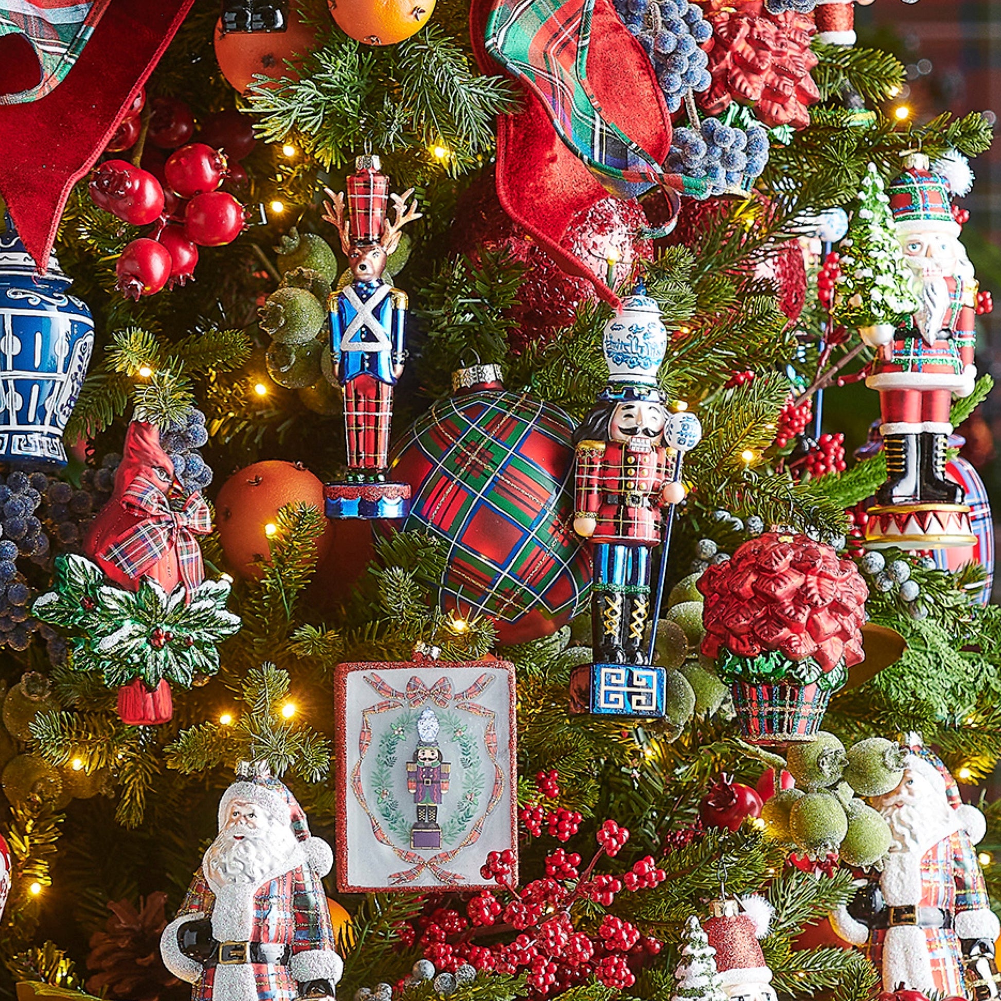 RAZ Imports 6.5" Deer Nutcracker Glass Christmas Ornaments - Set of 3