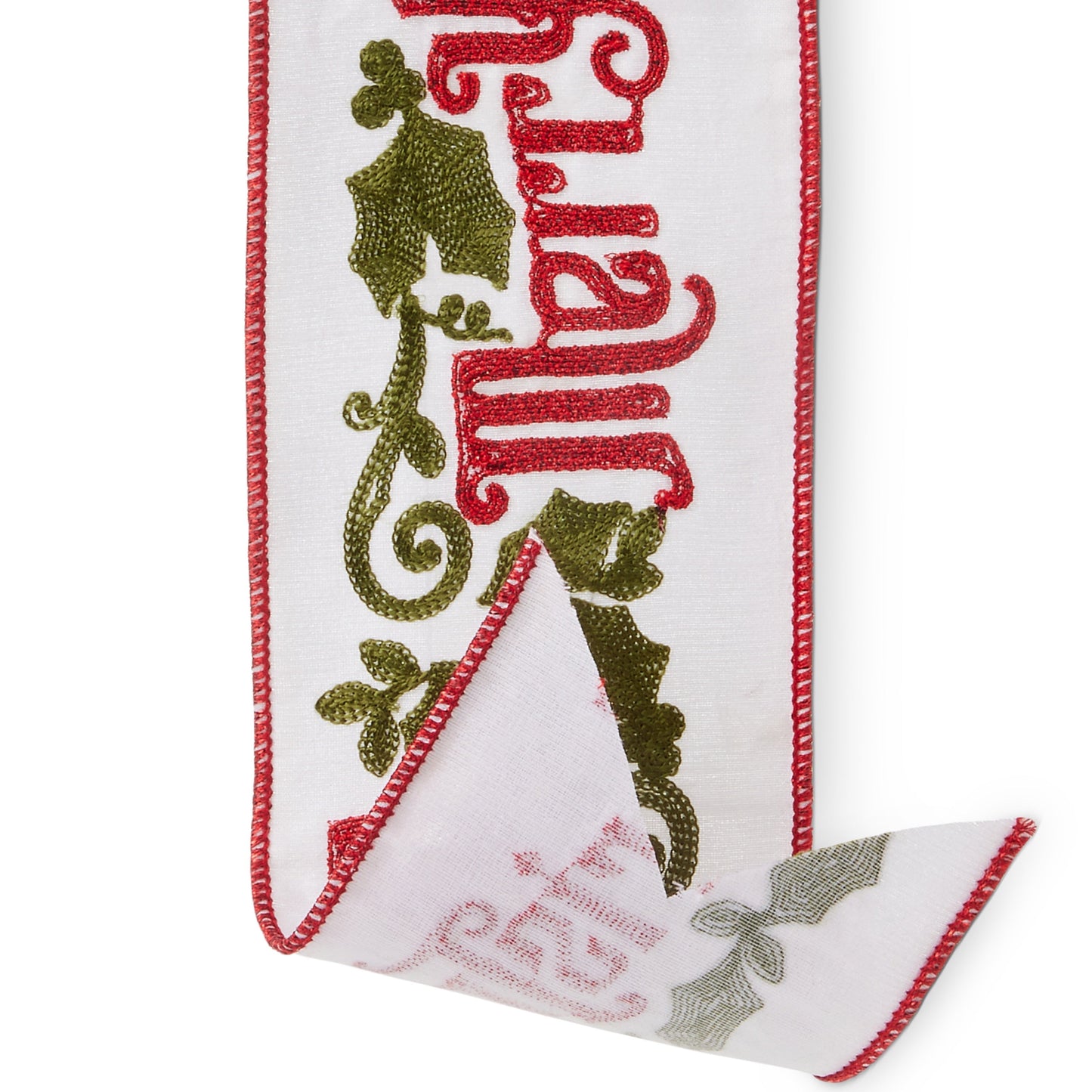RAZ Imports Merry Christmas Wired Christmas Ribbon, 4" X 10 Yards - 1 Roll