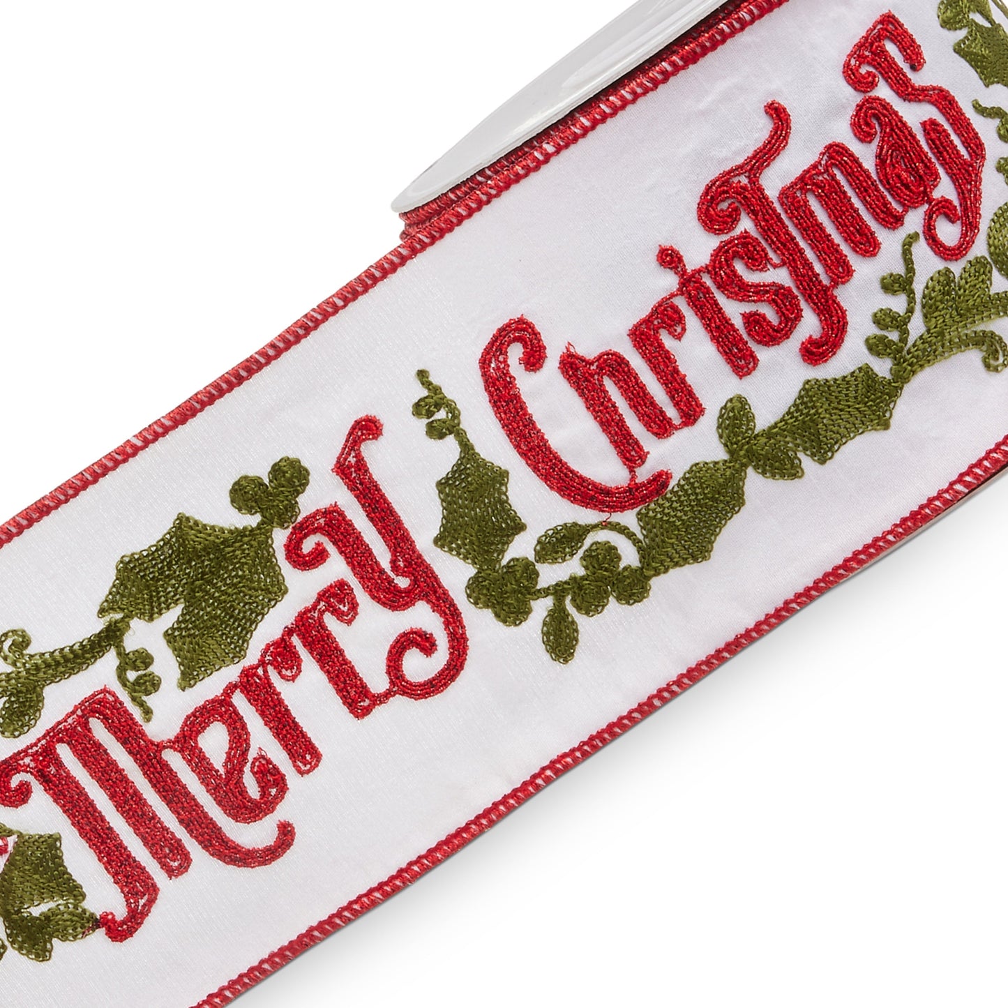 RAZ Imports Merry Christmas Wired Christmas Ribbon, 4" X 10 Yards - 1 Roll