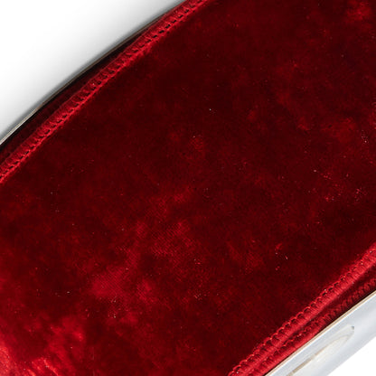 RAZ Imports Velvet Wired Christmas Ribbon, 4" X 10 Yards - 1 Roll