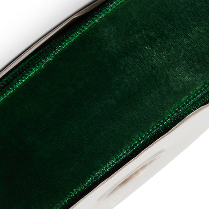 RAZ Imports Velvet Wired Christmas Ribbon, 2.5" X 10 Yards - 1 Roll