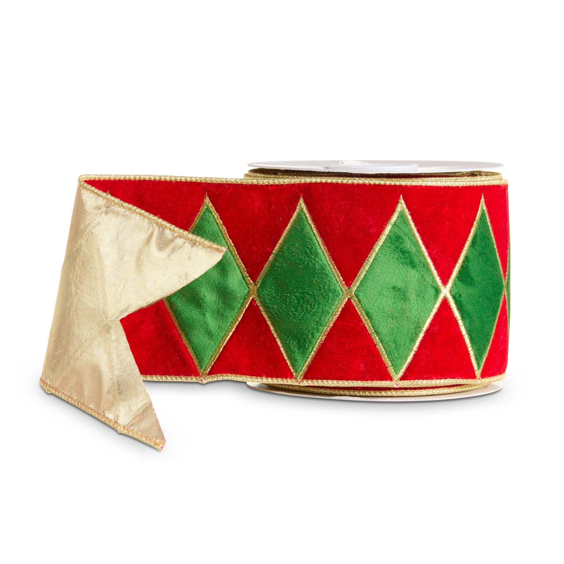 RAZ Imports Red Velvet Nutcracker Drum Wired Christmas Ribbon, 4" X 5 Yards - 1 Roll