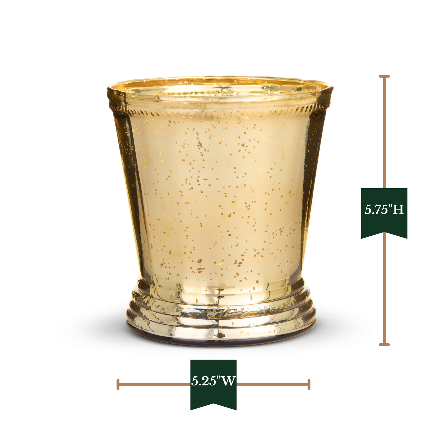 RAZ Imports 5.75" Gold Mercury Glass Amaryllis Christmas Flower Pot