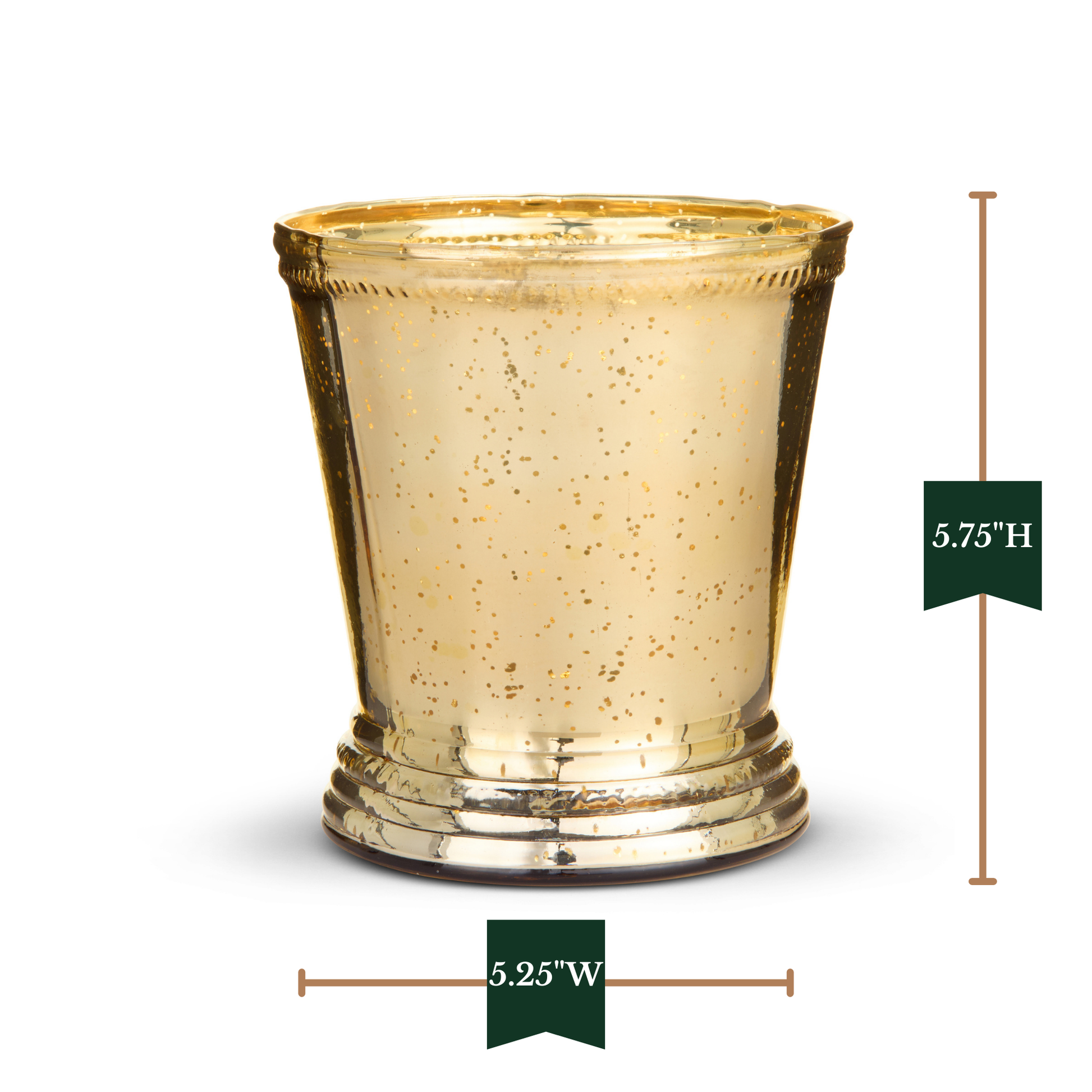 RAZ Imports 5.75" Gold Mercury Glass Amaryllis Christmas Flower Pot