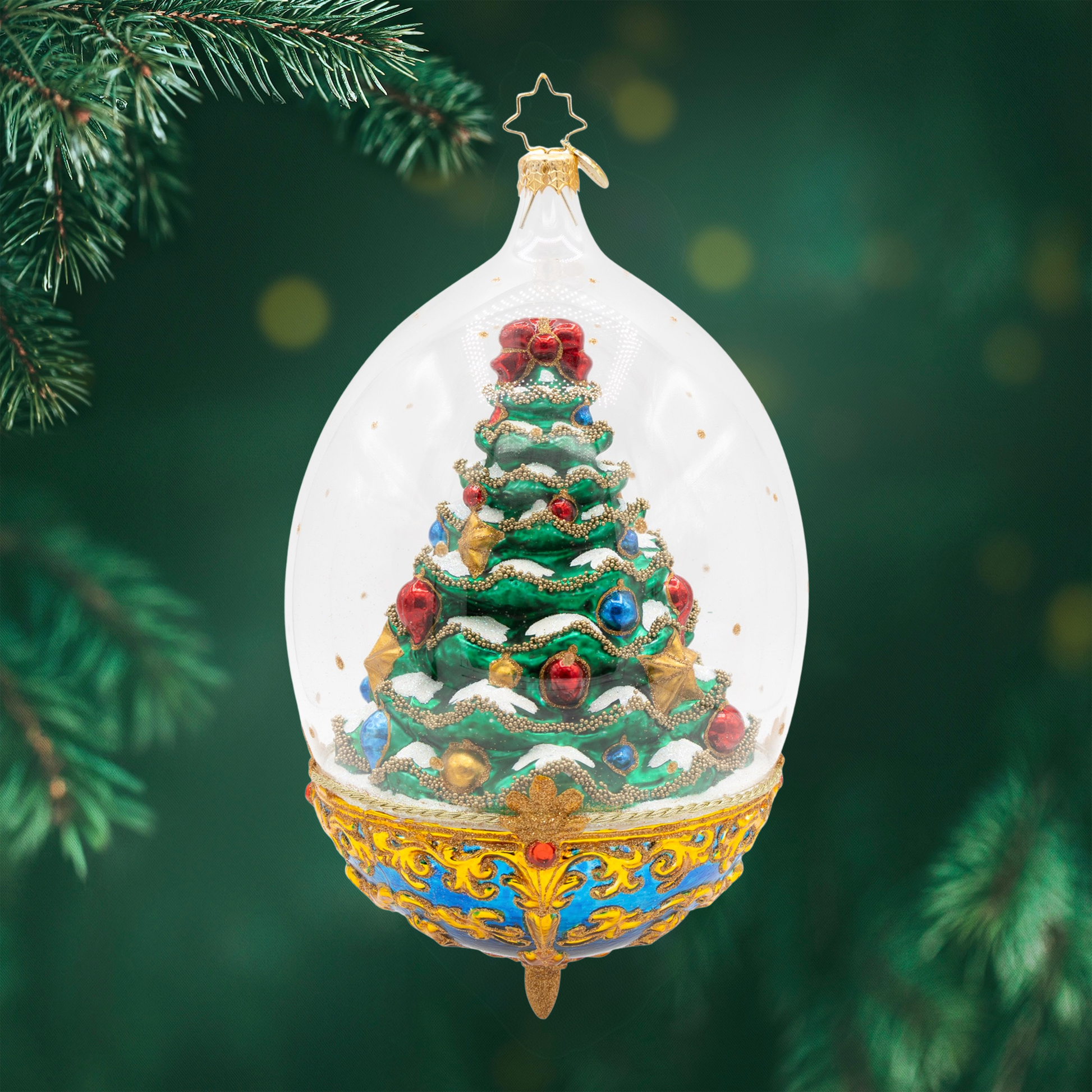 Christopher Radko Royal Elegance Spruce Christmas Tree Collectible Christmas Ornament
