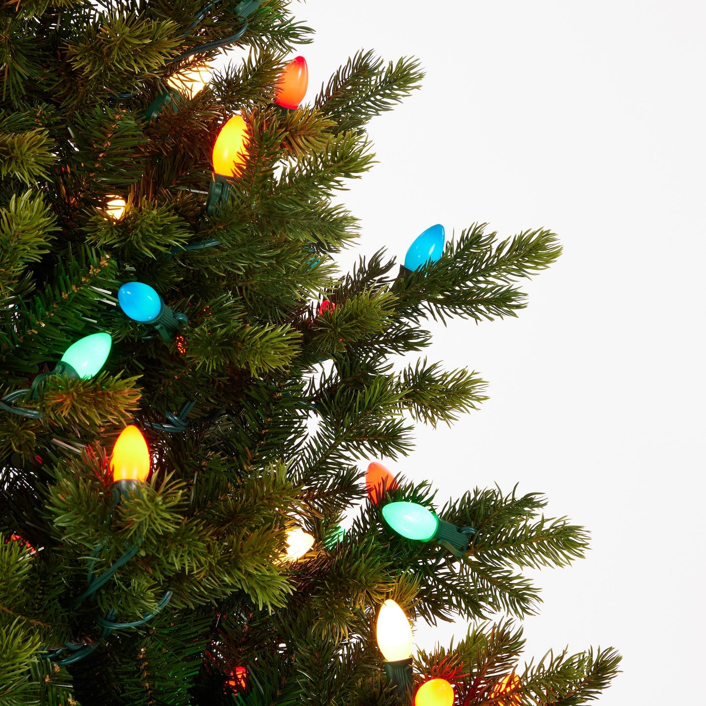 RAZ Imports Vintage Fraser Fir Artificial Christmas Trees with LED C7 Bulbs