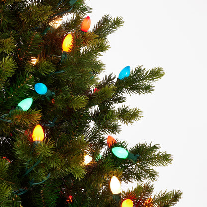 RAZ Imports Vintage Fraser Fir Artificial Christmas Trees with LED C7 Bulbs